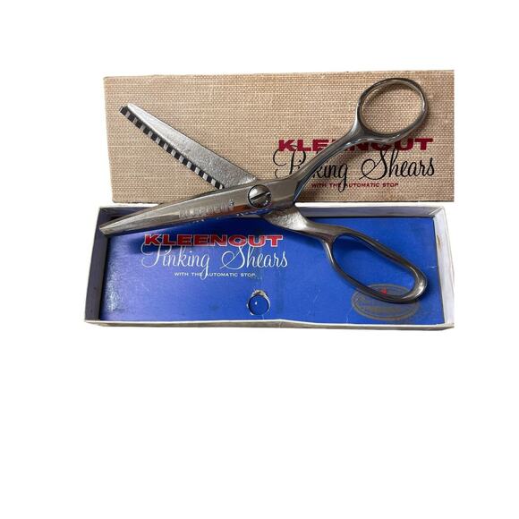 Vintage Kleencut Scissors Pinking Shears 7.5 Fabric Cutting‎ Sewing with Box - Picture 4 of 7